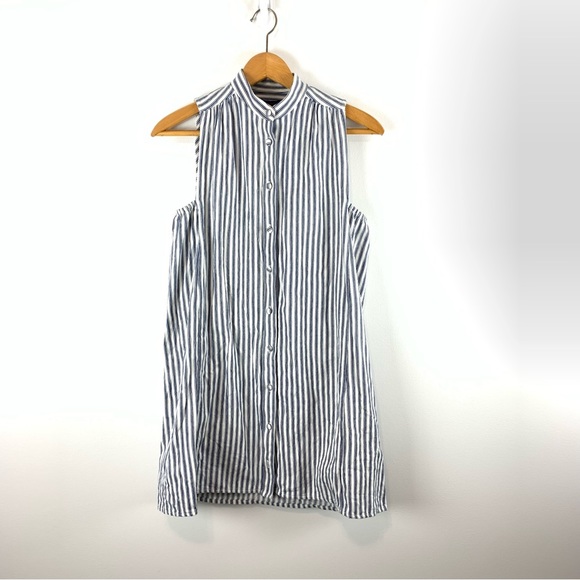 Harvey Faircloth Striped Tunic Dress Size 2 100% Cotton - Picture 1 of 11